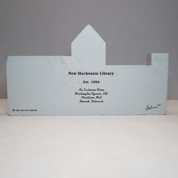 The Cat's Meow New Hockessin Library Newark Delaware 1995 Shelf Sitter DE - Picture 2 of 8